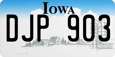 IA license plate DJP903