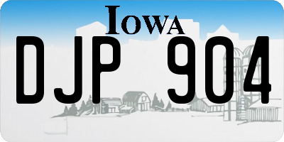 IA license plate DJP904