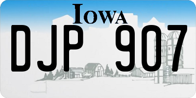IA license plate DJP907