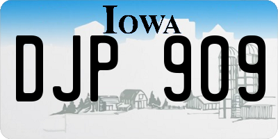 IA license plate DJP909