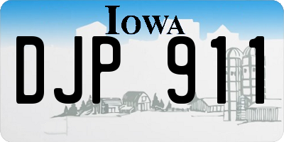 IA license plate DJP911