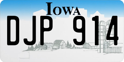 IA license plate DJP914