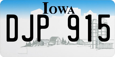 IA license plate DJP915