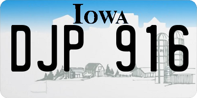IA license plate DJP916