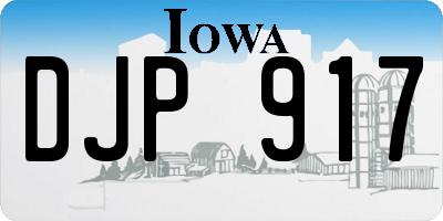 IA license plate DJP917