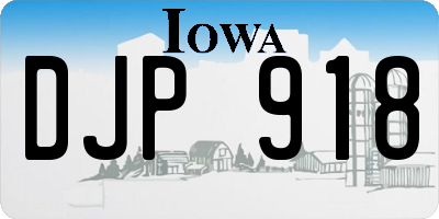 IA license plate DJP918