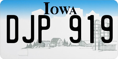 IA license plate DJP919