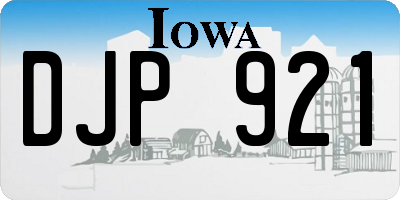 IA license plate DJP921