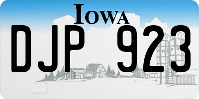 IA license plate DJP923