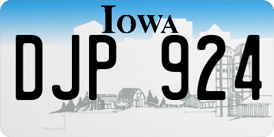 IA license plate DJP924