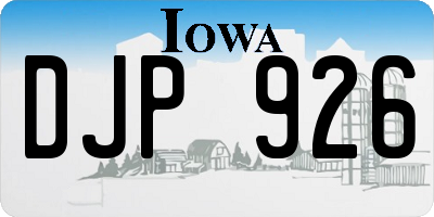 IA license plate DJP926