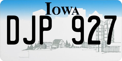IA license plate DJP927
