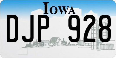 IA license plate DJP928