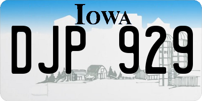 IA license plate DJP929