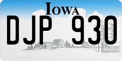 IA license plate DJP930