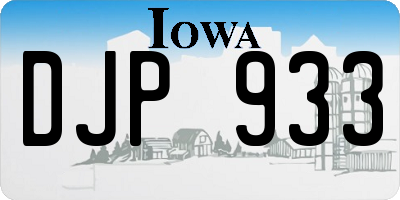 IA license plate DJP933