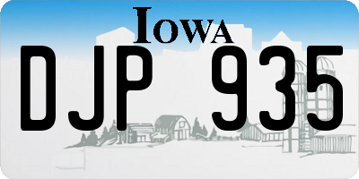 IA license plate DJP935