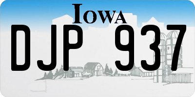 IA license plate DJP937