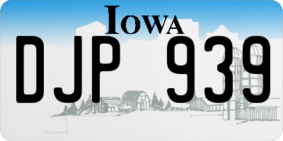 IA license plate DJP939