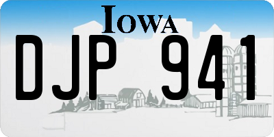 IA license plate DJP941