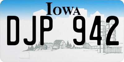 IA license plate DJP942