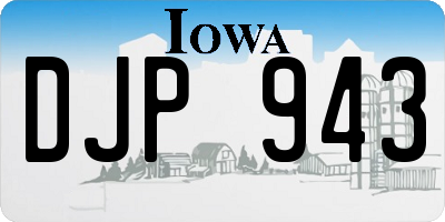 IA license plate DJP943