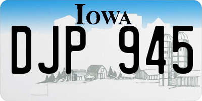 IA license plate DJP945