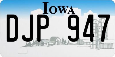 IA license plate DJP947