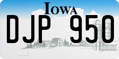 IA license plate DJP950
