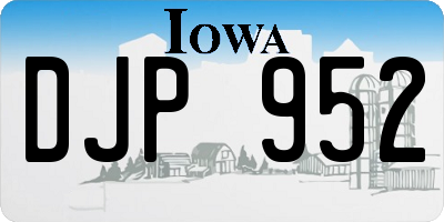 IA license plate DJP952