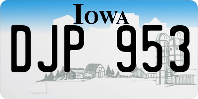 IA license plate DJP953