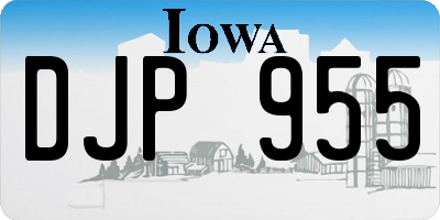 IA license plate DJP955