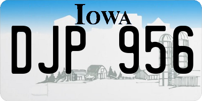 IA license plate DJP956