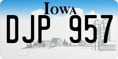 IA license plate DJP957