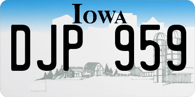 IA license plate DJP959