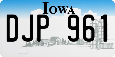 IA license plate DJP961