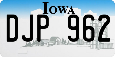 IA license plate DJP962