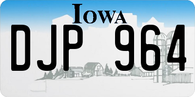 IA license plate DJP964