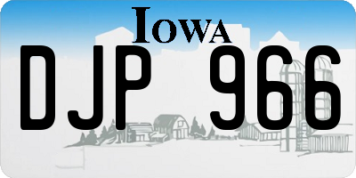 IA license plate DJP966