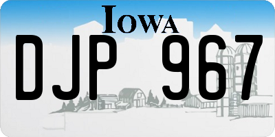IA license plate DJP967