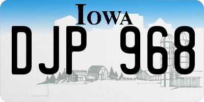 IA license plate DJP968