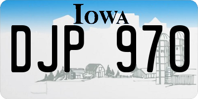 IA license plate DJP970