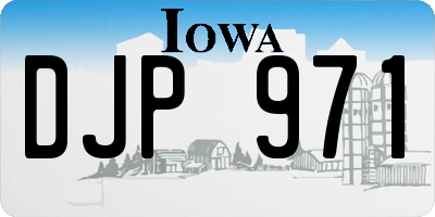 IA license plate DJP971