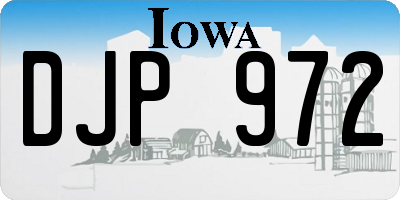 IA license plate DJP972