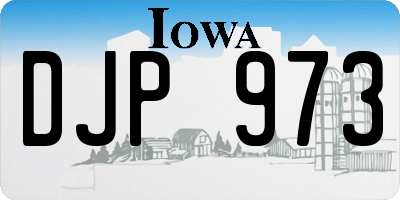 IA license plate DJP973
