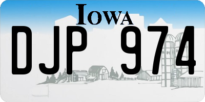 IA license plate DJP974
