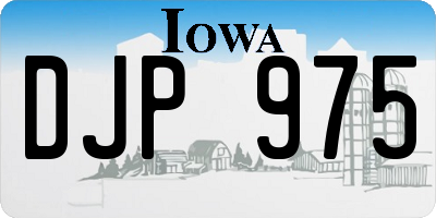 IA license plate DJP975