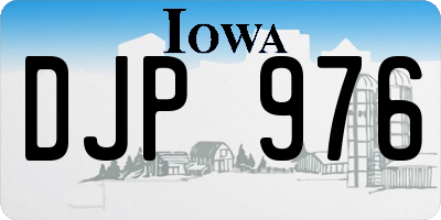 IA license plate DJP976