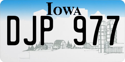 IA license plate DJP977