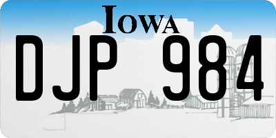 IA license plate DJP984